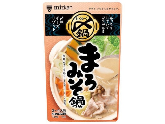 ミツカン〆まで美味しいまろみそ鍋つゆ750g※軽(ご注文単位12個)【直送品】