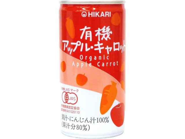 光食品有機アップルキャロット缶190g※軽（ご注文単位30個）【直送品】