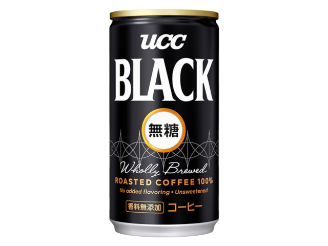 UCCブラック無糖コーヒー缶185g※軽(ご注文単位30個)【直送品】
