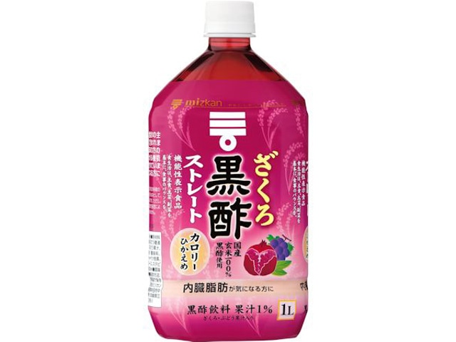 ミツカンざくろ黒酢ストレート1L※軽(ご注文単位6個)【直送品】
