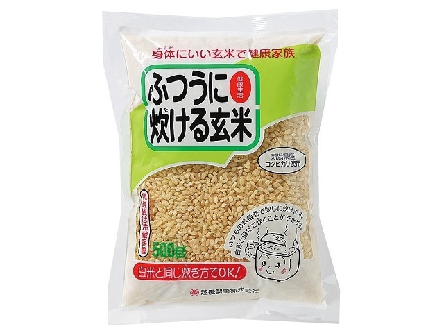 越後製菓ふつうに炊ける玄米こしひかり500g※軽（ご注文単位10個）【直送品】