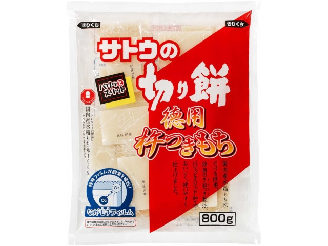 サトウサトウの切り餅徳用杵つきもち800g※軽（ご注文単位12個）【直送品】