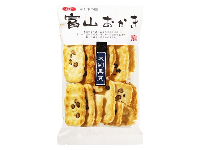 北越富山おかき大判黒豆12枚※軽(ご注文単位8個)【直送品】