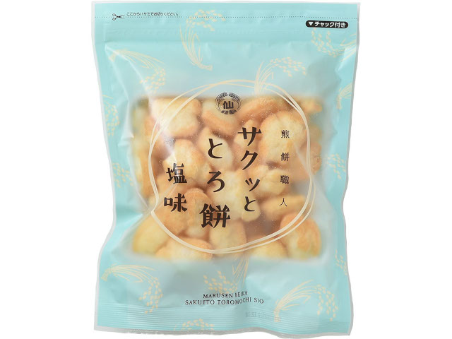 まるせん米菓サクッととろ餅塩味120g※軽(ご注文単位12個)【直送品】