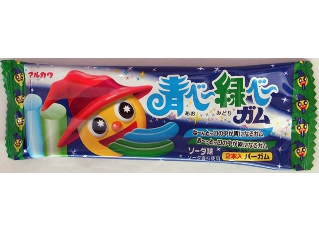 丸川製菓あおべーみどりべーガム2本※軽(ご注文単位20個)【直送品】