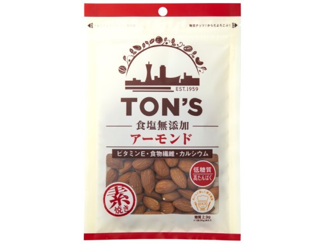 東洋ナッツ食品食塩無添加アーモンド100g※軽(ご注文単位10個)【直送品】