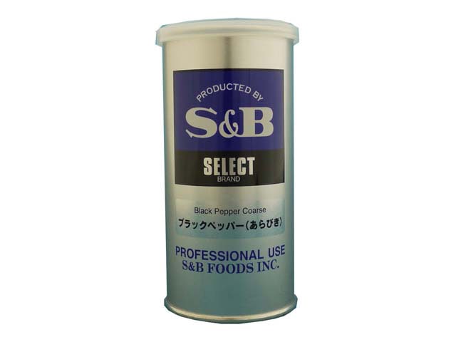 S&BエスビーセレクトブラックペッパーあらびきS缶※軽(ご注文単位10個)【直送品】
