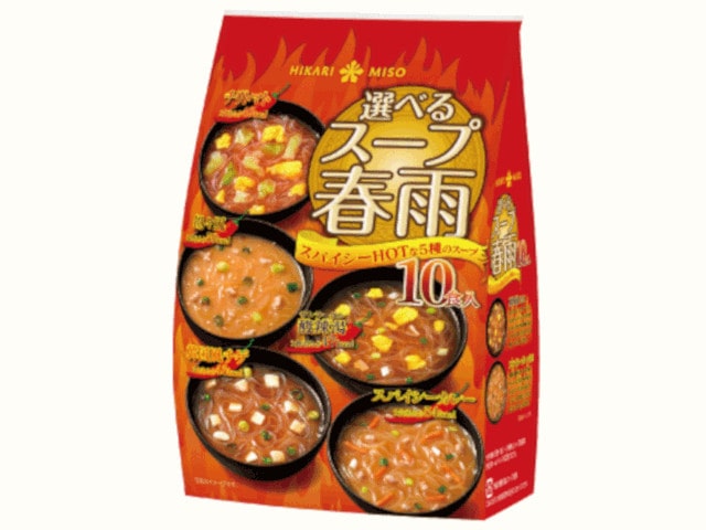 ひかり味噌選べるスープ春雨スパイシーHOT10食※軽(ご注文単位8個)【直送品】