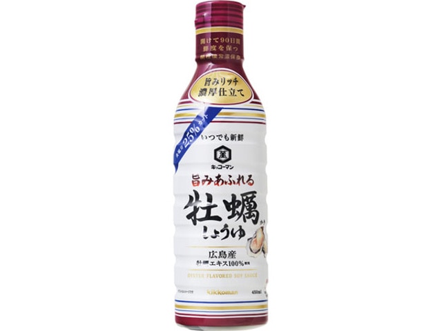 キッコーマンいつでも新鮮旨み牡蠣しょうゆ450ml※軽(ご注文単位12個)【直送品】