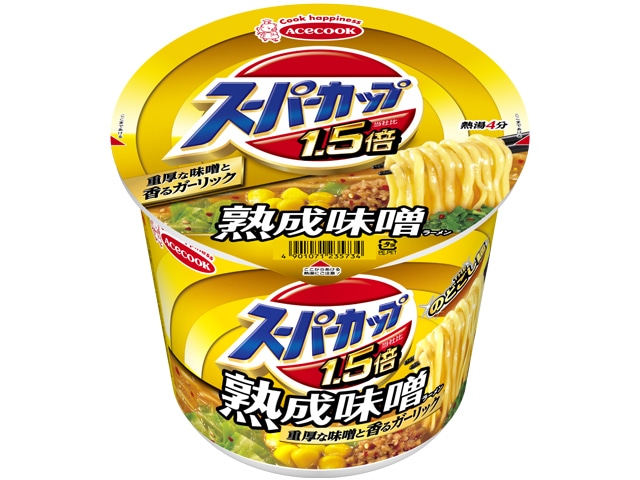 エースコックSC1.5倍みそラーメンカップ129g※軽(ご注文単位12個)【直送品】