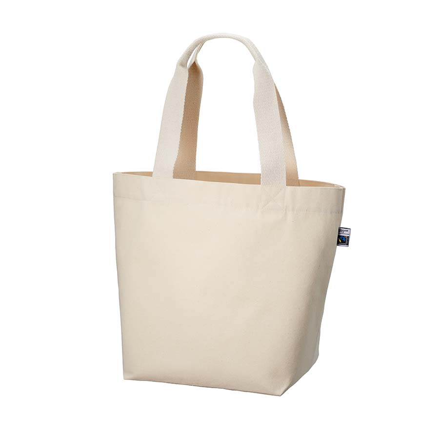 MARKLESS STYLE フェアトレード コットンキャンバストート M 内ポケット ナチュラル TF-0018-008 1枚（ご注文単位1枚）【直送品】