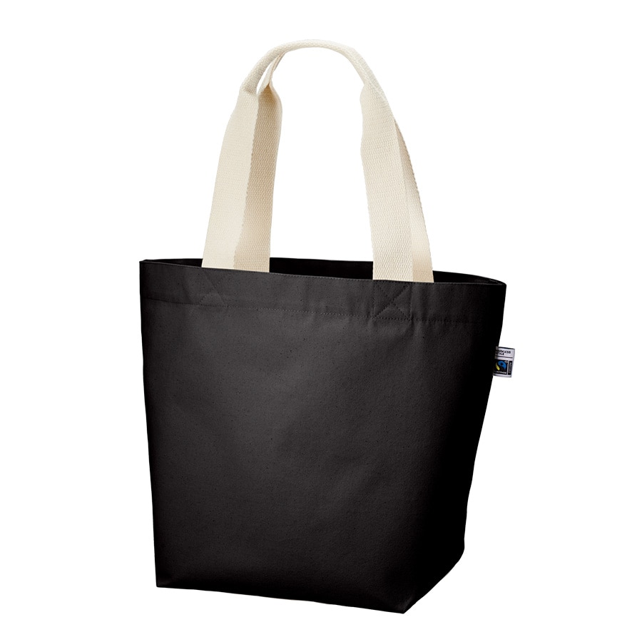 MARKLESS STYLE フェアトレード コットンキャンバストート M 内ポケット ナイトブラック TF-0018-009 1枚（ご注文単位1枚）【直送品】