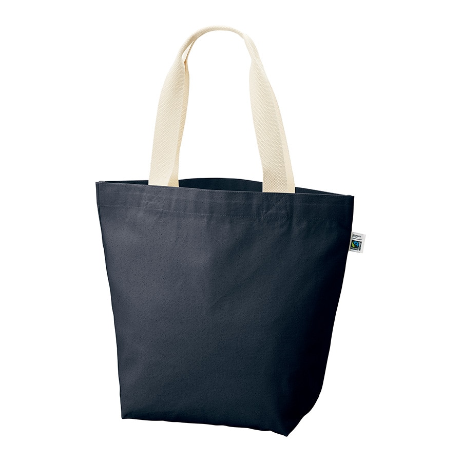 MARKLESS STYLE フェアトレード コットンキャンバストート L ネイビー TF-0016-006 1枚（ご注文単位1枚）【直送品】