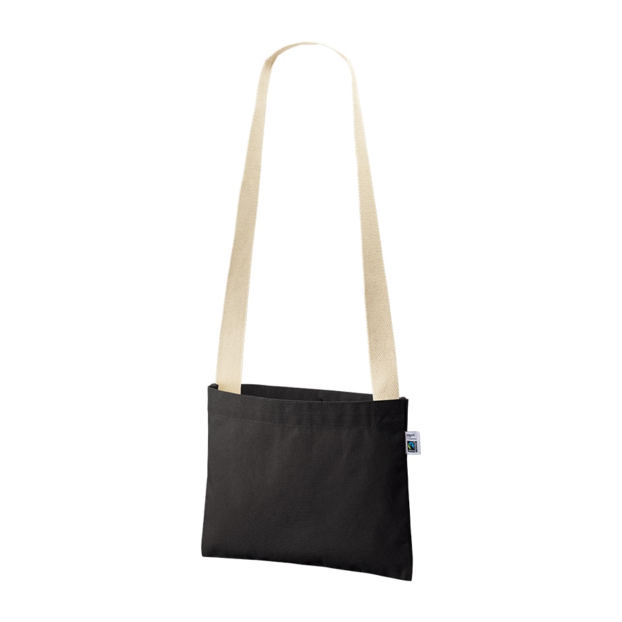 MARKLESS STYLE フェアトレード コットンキャンバスサコッシュ ナイトブラック TF-0023-009 1枚（ご注文単位1枚）【直送品】