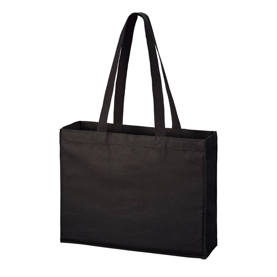 MARKLESS STYLE オーガニックコットン キャンバスボックストート ナイトブラック TR-1176-009 1枚（ご注文単位1枚）【直送品】