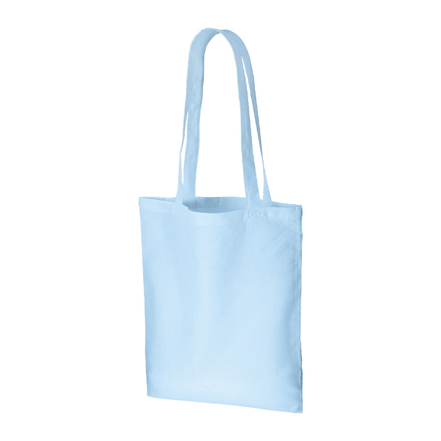 MARKLESS STYLE コットンナチュラルショルダートート ライトブルー TR-0407-034 1枚（ご注文単位1枚）【直送品】