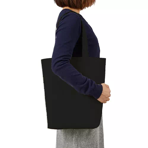 MARKLESS STYLE 厚手コットン ベーシックトート M ブラック TR-1012-009 1枚(ご注文単位1枚)【直送品】