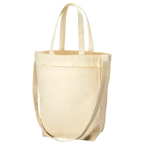 MARKLESS STYLE キャンバス フロントポケットショルダートート ナチュラル TR-1115-008 1枚（ご注文単位1枚）【直送品】