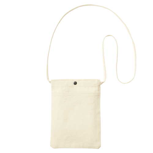MARKLESS STYLE キャンバス フロントポケットサコッシュ ナチュラル TR-1082-008 1枚（ご注文単位1枚）【直送品】