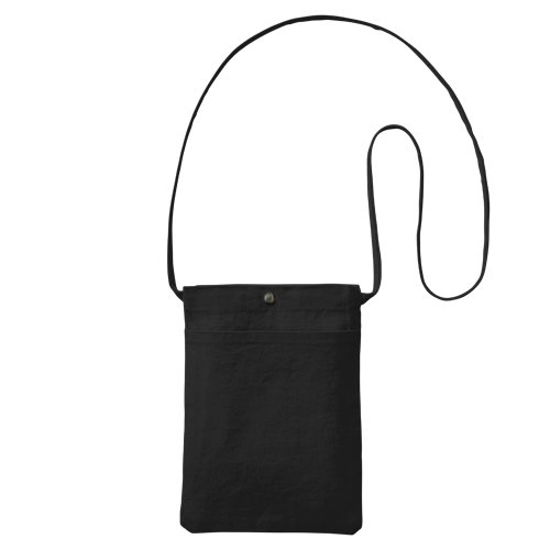 MARKLESS STYLE キャンバス フロントポケットサコッシュ ナイトブラック TR-1082-009 1枚（ご注文単位1枚）【直送品】