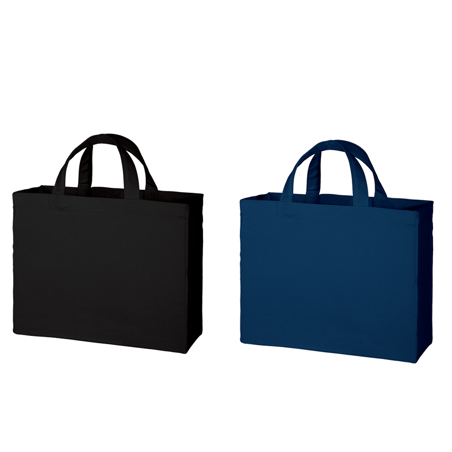 MARKLESS STYLE キャンバス カレッジトート ワイド M ミッドナイトブルー TR-0180-006 1枚（ご注文単位1枚）【直送品】