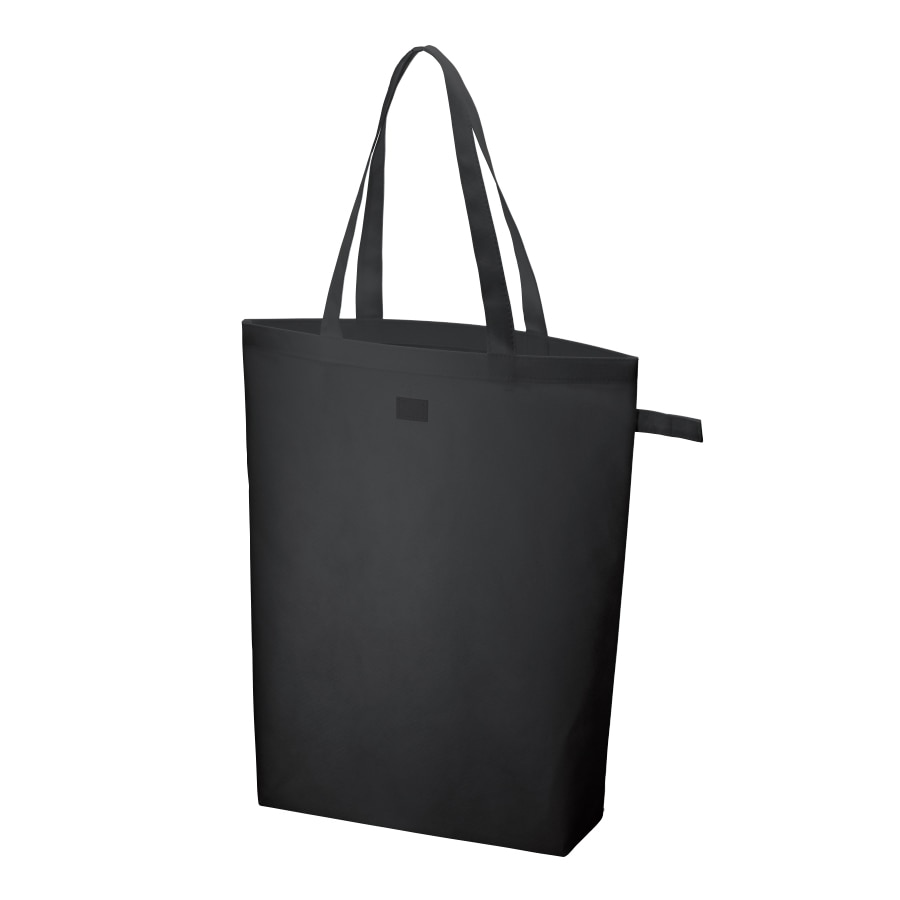 MARKLESS STYLE 不織布 ポケッタブルマチ付トート ナイトブラック TR-1127-009 1枚（ご注文単位1枚）【直送品】