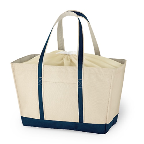 MARKLESS STYLE 保冷レジカゴトート クリームベージュ×ダークネイビー TR-0480-028 1枚(ご注文単位1枚)【直送品】