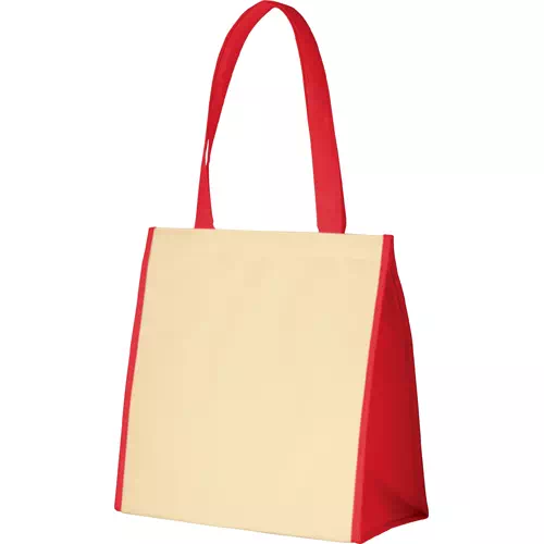 MARKLESS STYLE 不織布 保冷スクエアコンビトート レッド TR-0926-002 1枚(ご注文単位1枚)【直送品】