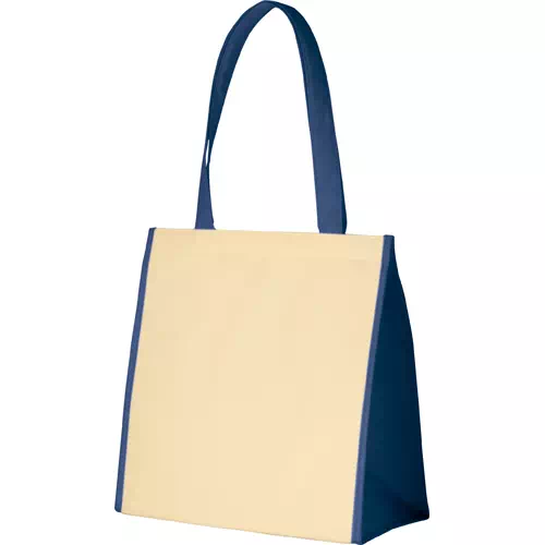 MARKLESS STYLE 不織布 保冷スクエアコンビトート ディープブルー TR-0926-006 1枚(ご注文単位1枚)【直送品】