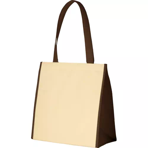 MARKLESS STYLE 不織布 保冷スクエアコンビトート ブラウン TR-0926-007 1枚(ご注文単位1枚)【直送品】