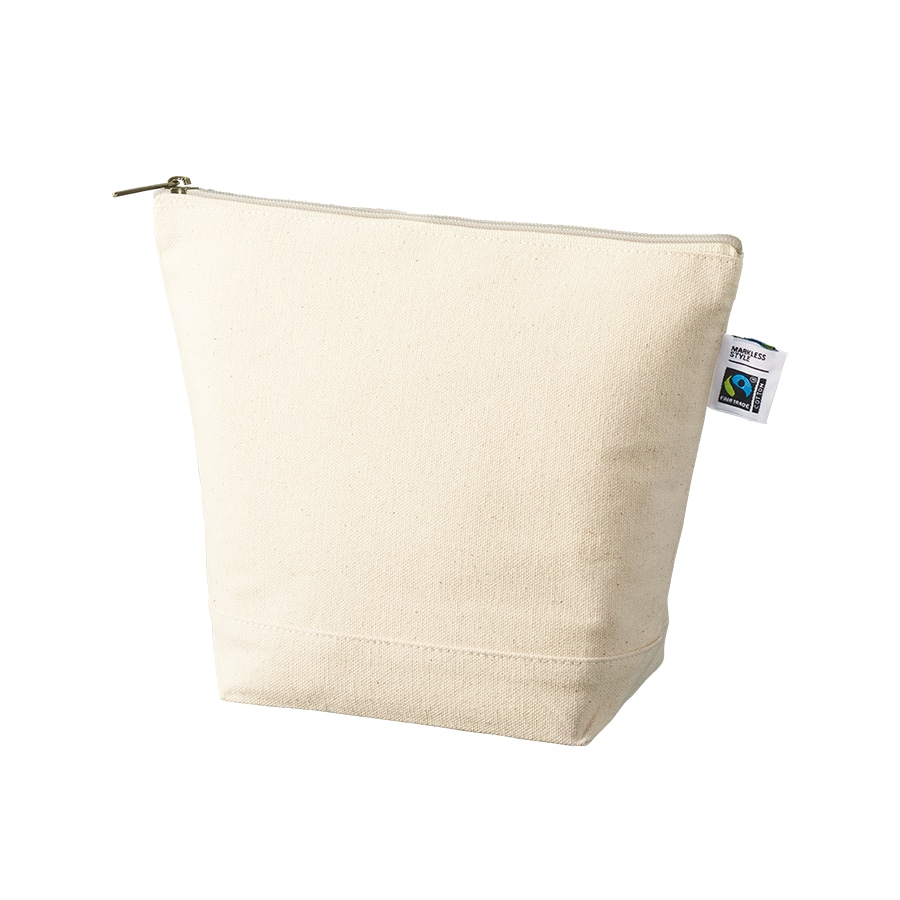 MARKLESS STYLE フェアトレード コットンキャンバスデイリーポーチ M ナチュラル TF-0012-008 1個（ご注文単位1個）【直送品】