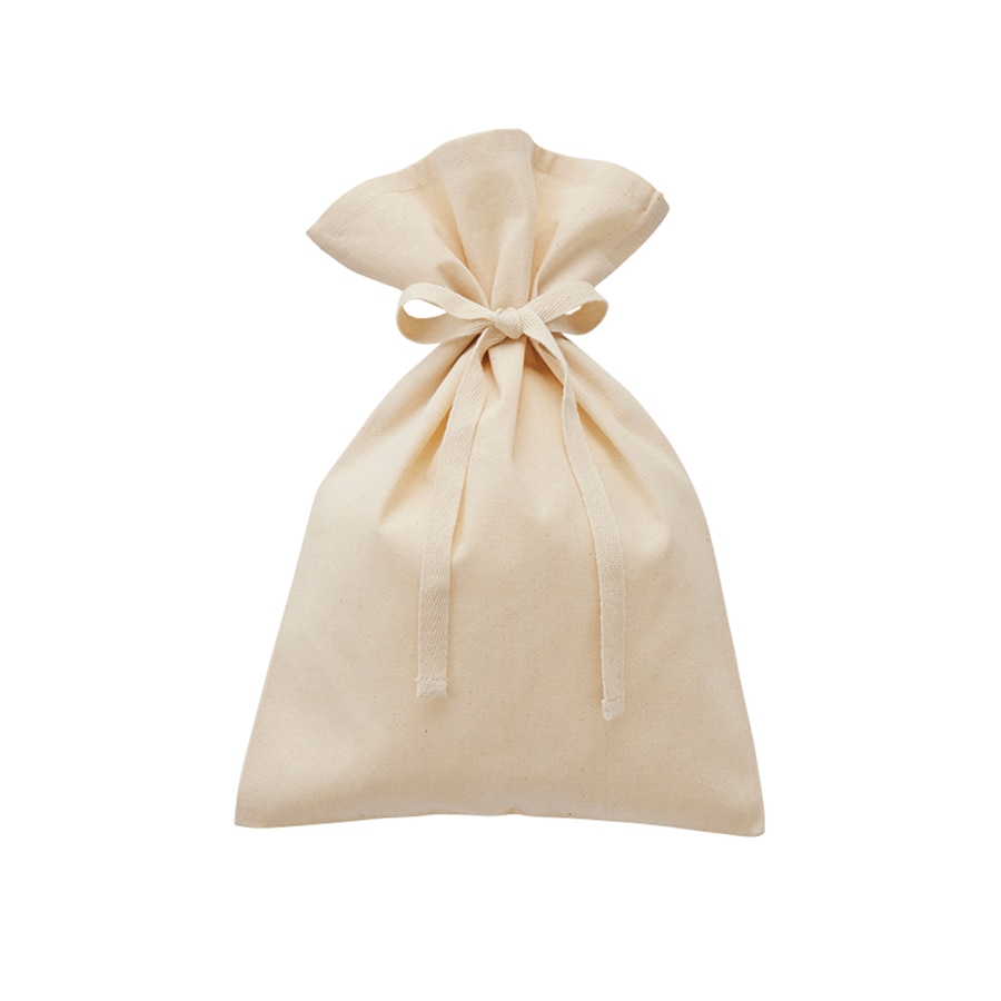 MARKLESS STYLE 厚手コットン ラッピング巾着 M ナチュラル TR-1156-008 1枚（ご注文単位1枚）【直送品】