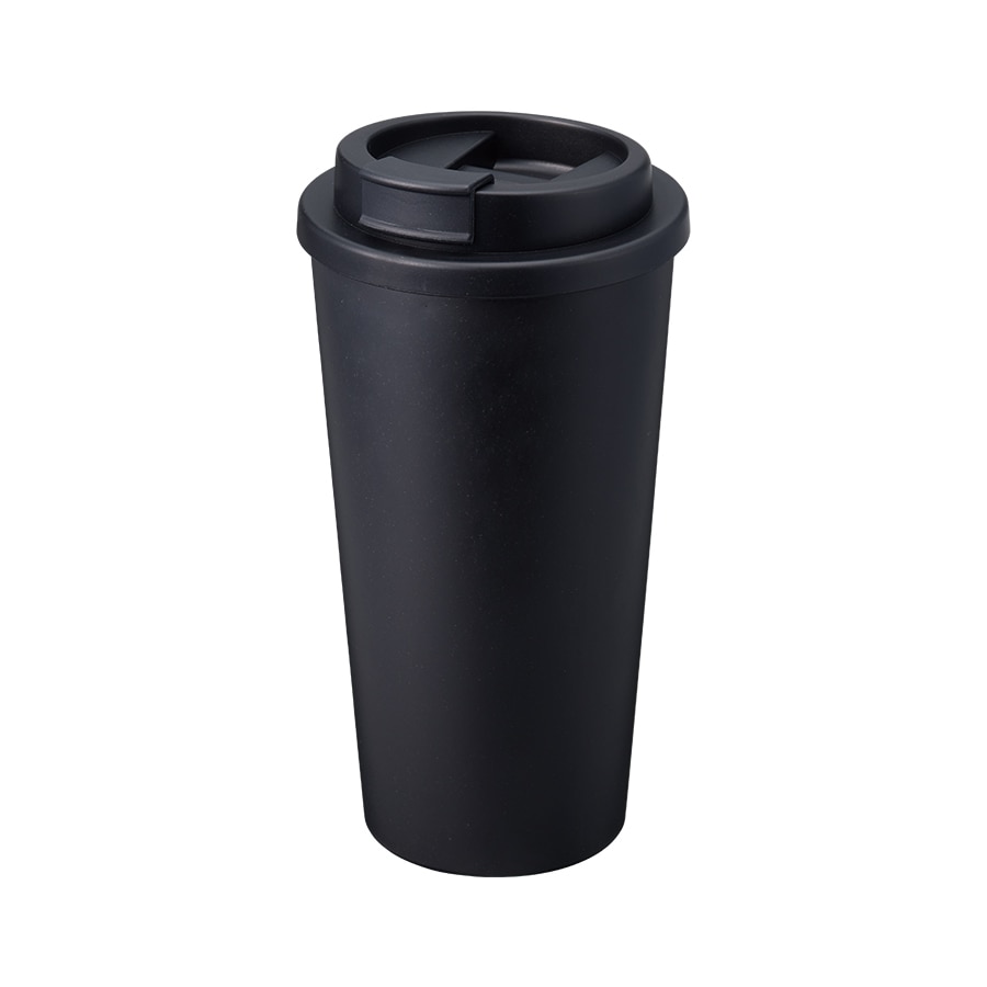 MARKLESS STYLE ダブルウォールタンブラー 480ml バンブーファイバー配合 ブラック TS-1733-009 1個（ご注文単位1個）【直送品】