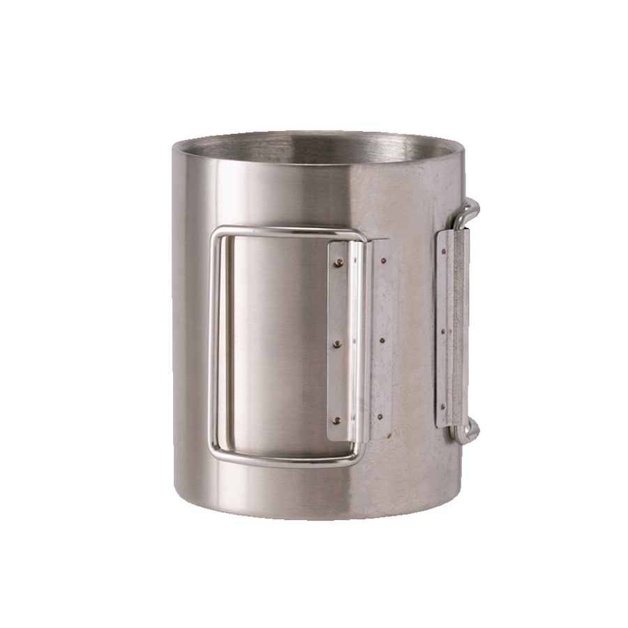 MARKLESS STYLE 折りたたみ ハンドルステンレスマグ シルバー TS-1257-005 1個（ご注文単位1個）【直送品】