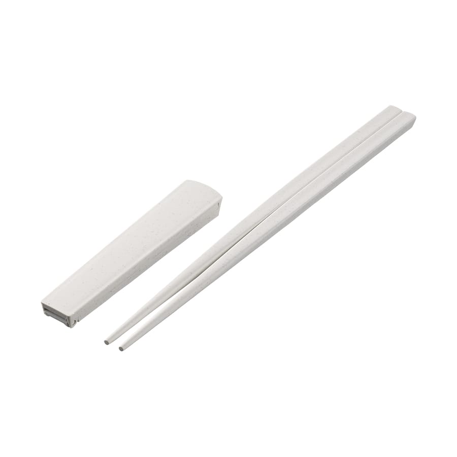MARKLESS STYLE 箸キャップ付箸 バンブーファイバー入タイプ ホワイト TS-1738-044 1個（ご注文単位1個）【直送品】