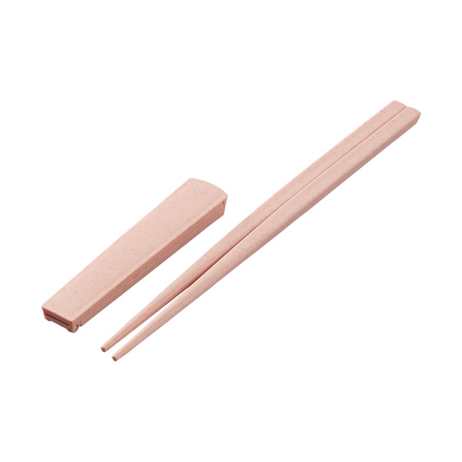 MARKLESS STYLE 箸キャップ付箸 バンブーファイバー入タイプ スモークピンク TS-1738-030 1個(ご注文単位1個)【直送品】