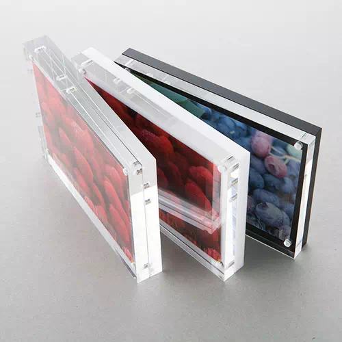 MARKLESS STYLE アクリルフォトフレーム ホワイト TS-0128-044 1個(ご注文単位1個)【直送品】