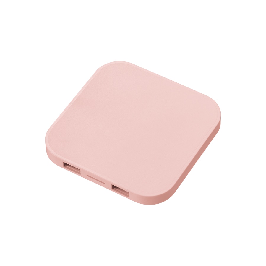 MARKLESS STYLE ワイヤレス充電器 スクエア 5W スモークピンク TS-1630-030 1個(ご注文単位1個)【直送品】