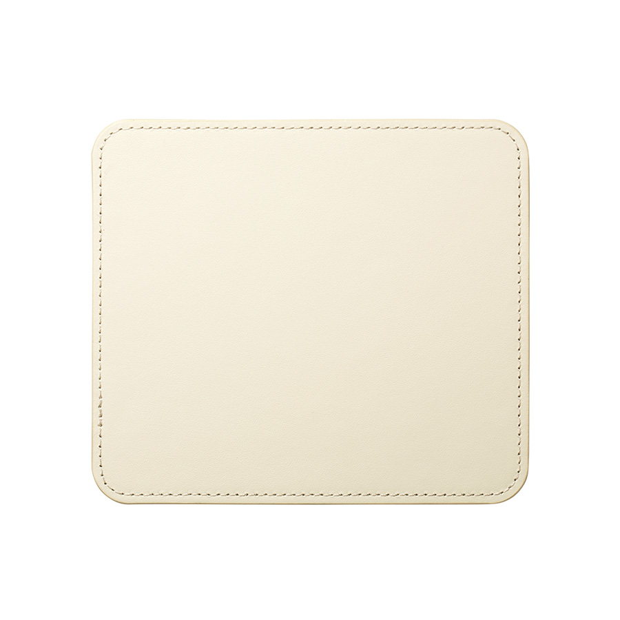 MARKLESS STYLE レザーマウスパッド スクエア ミルキーホワイト TS-0997-044 1枚（ご注文単位1枚）【直送品】