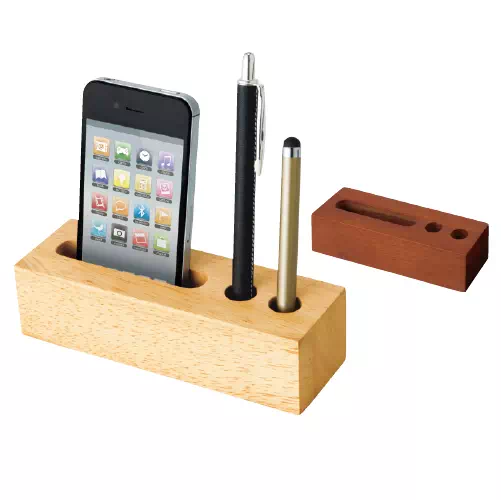 MARKLESS STYLE ラバーウッド マルチデスクスタンド ダークウッド TS-0856-007 1個（ご注文単位1個）【直送品】