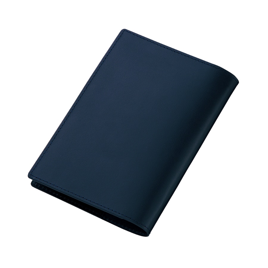 MARKLESS STYLE レザーブックカバー ネイビー TS-0989-006 1個（ご注文単位1個）【直送品】