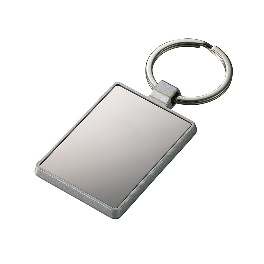 MARKLESS STYLE ミラー付メタルキーホルダー スクエア マットシルバー TS-1672-005 1個(ご注文単位1個)【直送品】