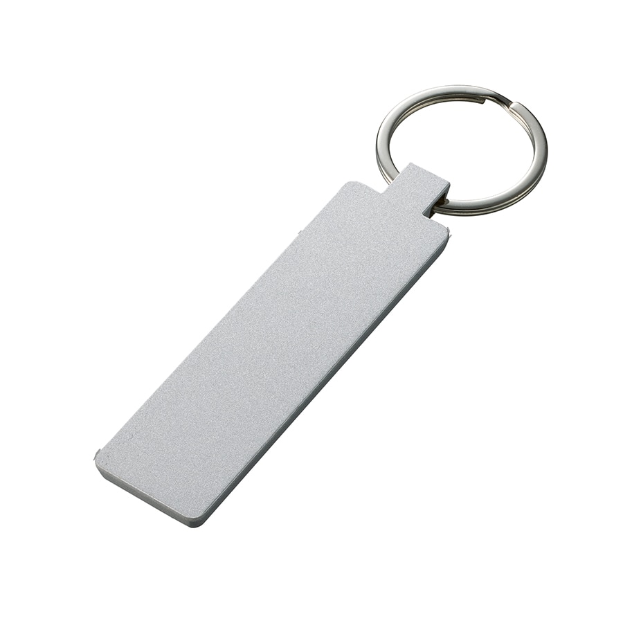 MARKLESS STYLE ミラー付メタルキーホルダー スティック マットシルバー TS-1673-005 1個（ご注文単位1個）【直送品】