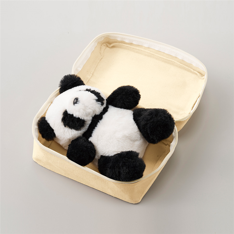 MARKLESS STYLE キャンバススクエアファスナーポーチ M ナチュラル TP-0010-008 1個（ご注文単位1個）【直送品】