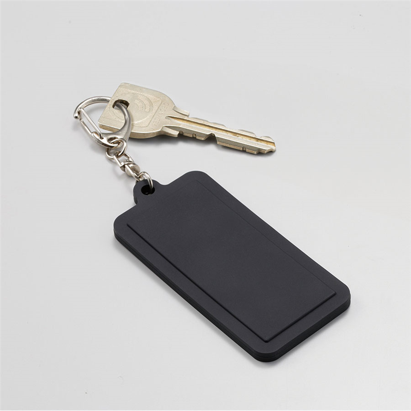 MARKLESS STYLE ラバーキーホルダー スクエア型 ブラック TX-0016-009 1個(ご注文単位1個)【直送品】