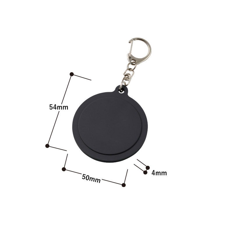 MARKLESS STYLE ラバーキーホルダー ラウンド型 ホワイト TX-0017-044 1個(ご注文単位1個)【直送品】