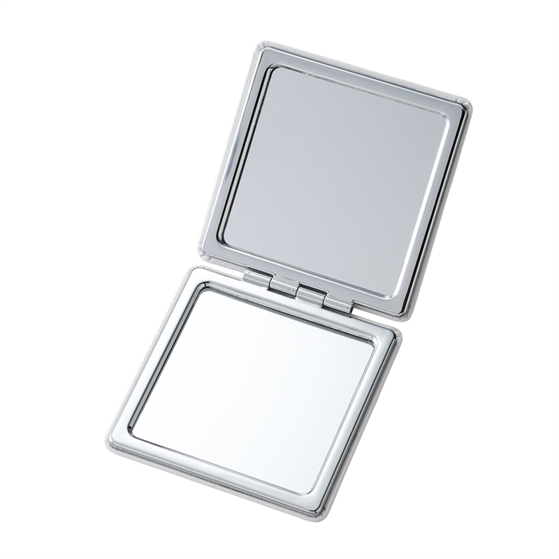 MARKLESS STYLE 全面印刷できる合皮コンパクトミラー スクエア BK TM-0076-009 1個(ご注文単位1個)【直送品】