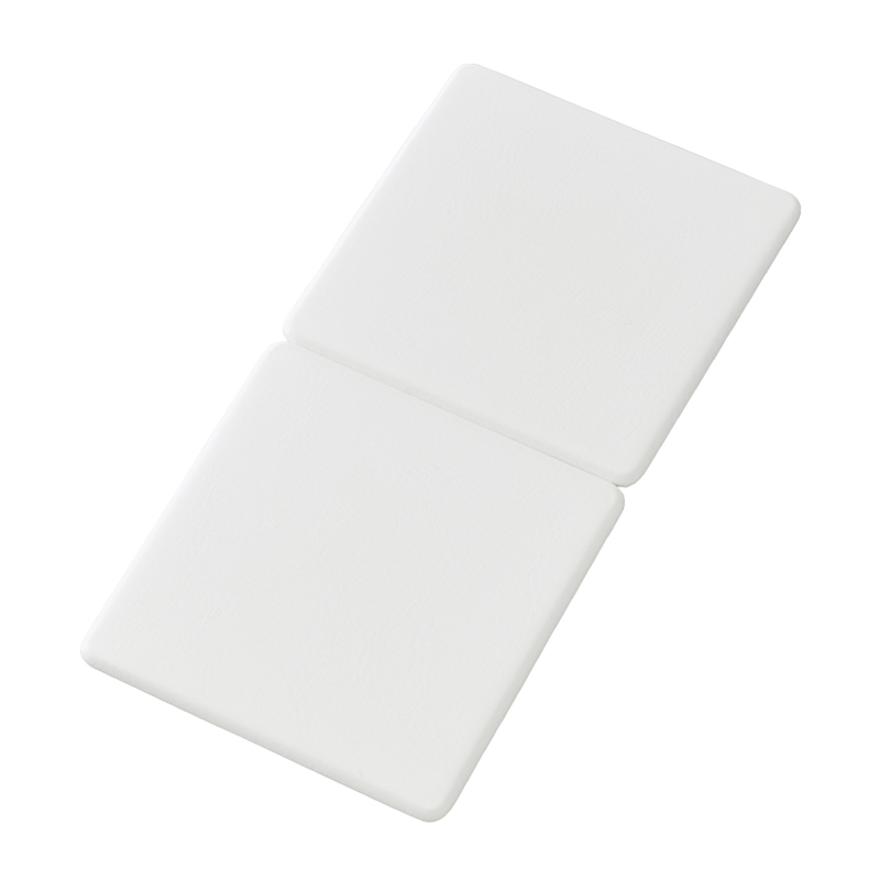 MARKLESS STYLE 全面印刷できる合皮コンパクトミラー スクエア BK TM-0076-009 1個(ご注文単位1個)【直送品】