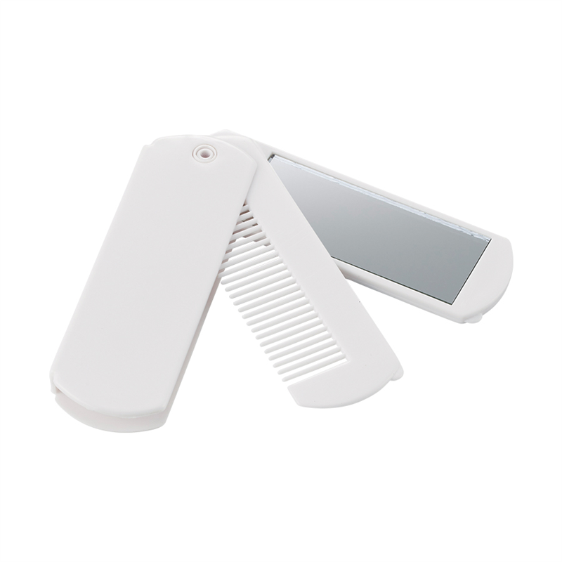MARKLESS STYLE 折りたたみコーム ミラー付 ホワイト TM-0074-044 1個(ご注文単位1個)【直送品】