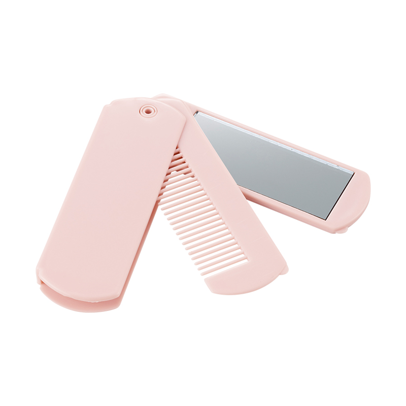 MARKLESS STYLE 折りたたみコーム ミラー付 ライトピンク TM-0074-040 1個(ご注文単位1個)【直送品】